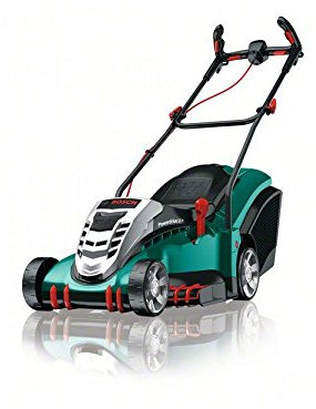 Bosch Tondeuse sans fil Rotak 43 LI avec guidon Ergoflex, diamètre de coupe 43 cm et 2 batteries 36V 4,0 Ah , technologie Syneon 06008A4507