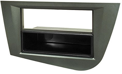 tomzz Audio 2449-010 Panel de Radio Compatible con Seat Leon 2 (1P) 2005 a 2012 Gris Metalizado