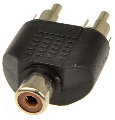 kenable Phono RCA Splitter/Joiner Adapter Twin RCA Plugs to RCA Phono Socket