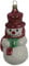 Lauschaer Glas Christbaumschmuck großer Schneemann weiß matt mit Irisglimmer Christbaumschmuck mundgeblasen,handdekoriert