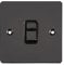 Schneider Electric Ultimate Flat Plate - Single 2 Way Light Switch, Single Pole, 10AX, GU1212BBN, Black Nickel with Black Insert