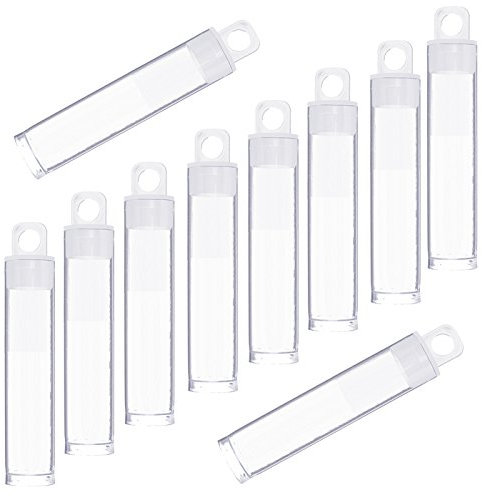 60mm Plastic Hangable Tubes Seed Bead Containers - PK10
