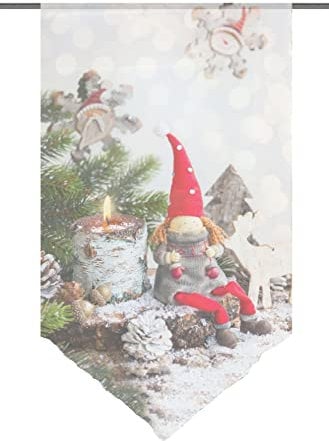 Home fashion WEIHNACHTSWICHTEL Fensterbehang, Stoff, rot, 100 x 60 x 0,1 cm