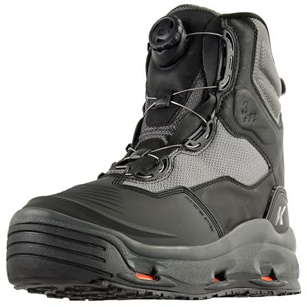 KORKERS Darkhorse w/Felt & Kling-On Soles, Color: Black/Gunmetal, Size: 11 (FB4710-11)