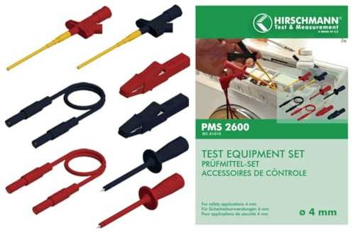 SKS GERMANY Hirschmann 109460 972338001 PMS 2600 Sicherheits-Messleitungs-Set 4mm-Lamellenstecker 4 mm 1, Schwarz, Rot