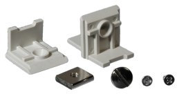 Liedeco Mitnehmer-Set für Paneelwagen, Schiebevorhang, 1 STK grau