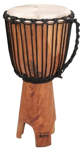 Terré Stand-Djembe natur, geölt,groß Schnurspannunug, m. Aussparung