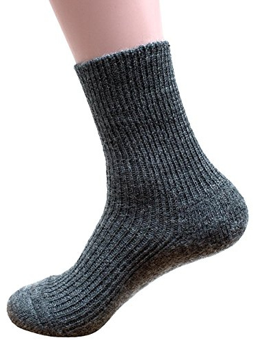 Socken mit Plüschsohle, Hirsch Natur, 100% Wolle (kbA)