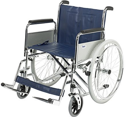 Days Heavy Duty Self-Propelled Wheelchair, 56cm (22), Non- Folding Back, Detachable Swing Away Footrests and Armrests, Folds for Transport, Easy for Caregivers, (Eligible for VAT relief in the UK)