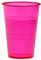 HAB & GUT -KB004-4x Gobelets réutilisables en plastique avec rainures ressemblant à du verre, transparents 20cl ROSE VIF