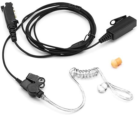 SUNDELY® Headset-Ohrhörer passend für Sepura Radio STP9038 STP9000 STP8080 STP8040 STP8038 STP8035 STP8030 STP8000 SC21 SC20 Multipin Walkie Talkie FBI Style verdeckter Akustikschlauch PTT