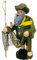 KWO Olbernhau Räuchermann Fischer, Holz, Mehrfarbig, 18 cm