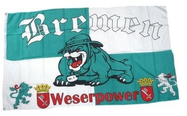 Fahne / Flagge Bremen Bulldogge Fan NEU 90 x 150 cm