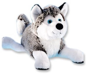 Schaffer 4741 Plüsch Hund Schlittenhund Husky, 24 cm, Grau/Weiß