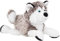 Schaffer 4741 Plüsch Hund Schlittenhund Husky, 24 cm, Grau/Weiß