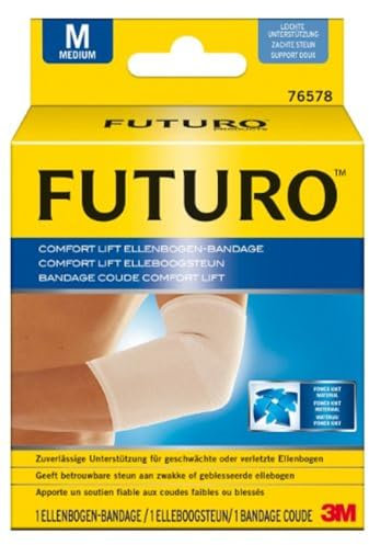 FUTURO FUT76578 Comfort Ellenbogen-Bandage, beidseitig tragbar, Größe: M, Maße: 25,5 – 28,0 cm