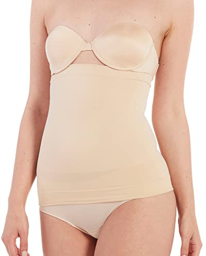 MAGIC Bodyfashion Waistnipper Damen Komfort Figurformender Taillenformer Taillenkorrektur-Band Bauch Kontrolle Shapewear,Latte,S