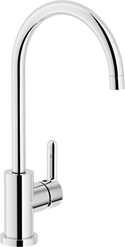 Nobili rubinetterie AB87133CR ABC Miscelatore Lavello con Canna Girevole ad Ombrello, Cromo