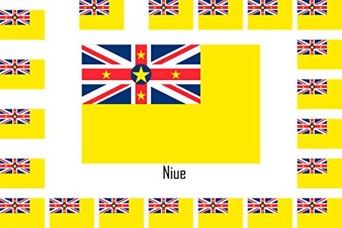 Sortiment 15 Aufkleber Vinyl Sticker flag Flagge Niue