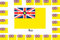 Sortiment 15 Aufkleber Vinyl Sticker flag Flagge Niue