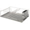 FurnitureXtra Stainless Rectangular Steel Dish Drainer with Drip Tray and Cutlery Holder(Rectangular with Tray)