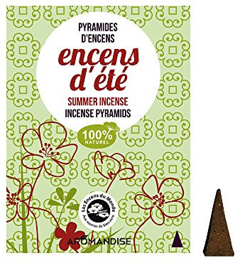 Aromandise MO03 Incense Pyramid Summer Plant Extract, Natural, 10.3 x 7.5 x 2.5 cm