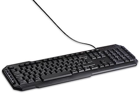 Q-Connect Ergonomic Wired Keyboard Black