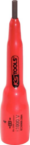 KS Tools 117.3876 3/8 Isolierte Bit-Stecknuss Innensechskant, 6mm,270mm lang