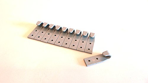 10 ganchos de lona de dos agujeros, puntiagudos, de plástico, 63 x 20 mm, para lona de camiones, ganchos tensores
