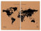 Miss Wood Map XXL – Karte der Welt-Kork 0.4x90.0x120.0 cm Schwarz