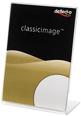 Deflecto A8 Portrait Slanted Sign Holder - A8 Plastic Display Stand - Stands For Display - Leaflet Display Stands - Display Stand A8 Poster Holder