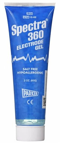 Spectra 360® Electrode Gel, Salt-Free and Chloride-Free Conductive Gel for Electromedical Procedures, Reduces Skin Resistance, Enhances Conductivity, 250g