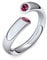 Weißgold Ring Rubin 585 + inkl. Luxusetui + Rubin Ring Weißgold Rubinring Weißgold (Weißgold 585) - Fusion Amoonic Schmuck Größe 56 (17.8) MW04 WG585RUFARUFA56