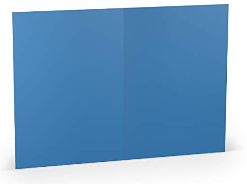 Paperado Faltkarte, A5, Stahlblau, 5 Stück