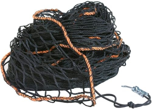 flesta® Containernetz I Stabiles Abdecknetz I 3 mm PE, 4,5 cm Maschenweite, verstärkter Rand I Inkl. 6 mm Gummiseil & Metallhaken zur Ladungssicherung (2,65 x 4,4 m)