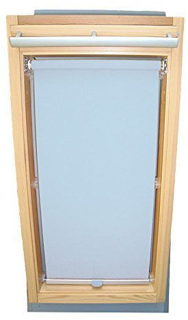 Hochwertiges Sichtschutzrollo Rollo für Velux RHL/RHU-EP GGU,GPU,GHU,GTU MK08 hellblau // Sichtschutzrollo/Sichtschutz-Rollo/Fensterrollo