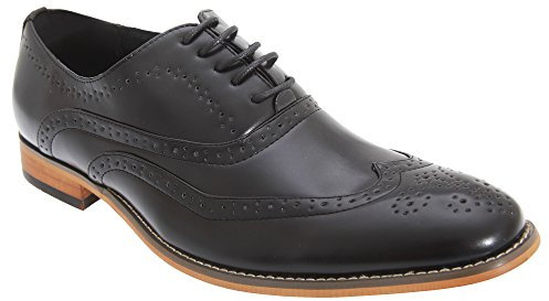 Goor Mens 5 Eyelet Brogue Oxford Shoes (8 UK) (Black)