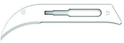 GIMA - Sterile Einwegklinge, aus Kohlenstoffstahl, Nr. 12, 100-er-Pack, 27002
