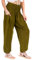 Lofbaz Damen Haremshose Yogahose Pumphose Hippie Hose Boho Kleidung Festival Outfit Sommerhose Leicht Sommer Hosen - Solid 1 Dunkelgrün XL