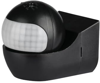 Infrared PIR Motion Sensor 180° Swivel Head - Black IP44 - VT-5089