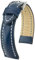 HIRSCH Herren Uhrenarmband Kalbsleder Modell Heavy Calf Größe Uhr 20 mm/Schließe 18 mm, Farbe Blau