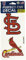 MLB 2-teiliger gestanzter Aufkleber, 10,2 x 20,3 cm, Erwachsene (unisex), Kinder (unisex), St. Louis Cardinals, 4x4 each