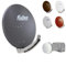 Fuba Digital Sat-Anlage 2 Teilnehmer | Satellitenschüssel Komplettset - Premium Aluminium 80cm Sat Schüssel Fuba DAA 780 in Wunschfarbe + DEK 217 Twin LNB 2 Teilnehmer - HDTV, UHD(4K/8K), 3D