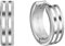 Zeeme Stainless Steel Damen Ohrringe Edelstahl 1,8cm Matt/Glanz grau 346010027