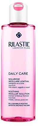 Rilastil Daily Care Soluzione Micellare Lenitiva, Detergente Struccante Viso Occhi senza Risciacquo per Pelli Sensibili e Reattive, Confezione da 250 ml