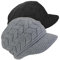 Damen-Wintermütze mit Krempe, Beanie mit warmem Fleece gefüttert und Visier für Damen, Wollstrick, Newsboy Cap S-Y-H4, Z – 2 Packungen – Schwarz und Grau, Medium