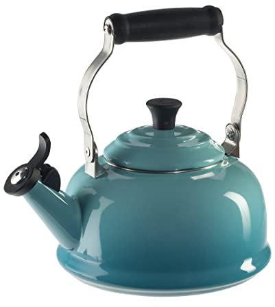 Le Creuset Q3101-17 Esmalte En Acero Silbando Hervidor De Té, Caribe
