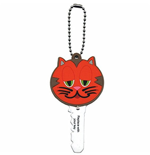 Cat Funky Dude Animal Buddies Key Cover Cap with LED Torch Light and Chain
