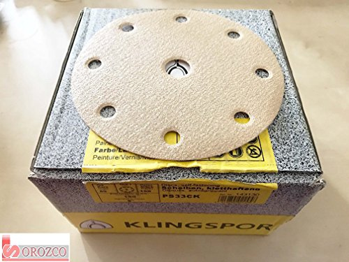 Klingspor 143130 - PS 33 CK Schleifscheibe mit Papierunterlage, selbstbefestigend, ⌀150, Verpackungseinheit 100 - Korn 80