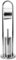 Bath Vida Toilet Brush And Paper Holder Round Base Stainless Steel Bathroom Stand